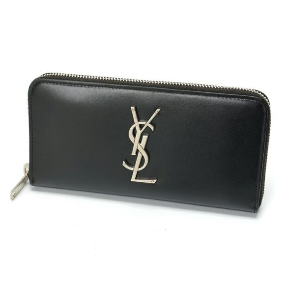 SAINT LAURENT Black Leather Wallet - Picture 1 of 7
